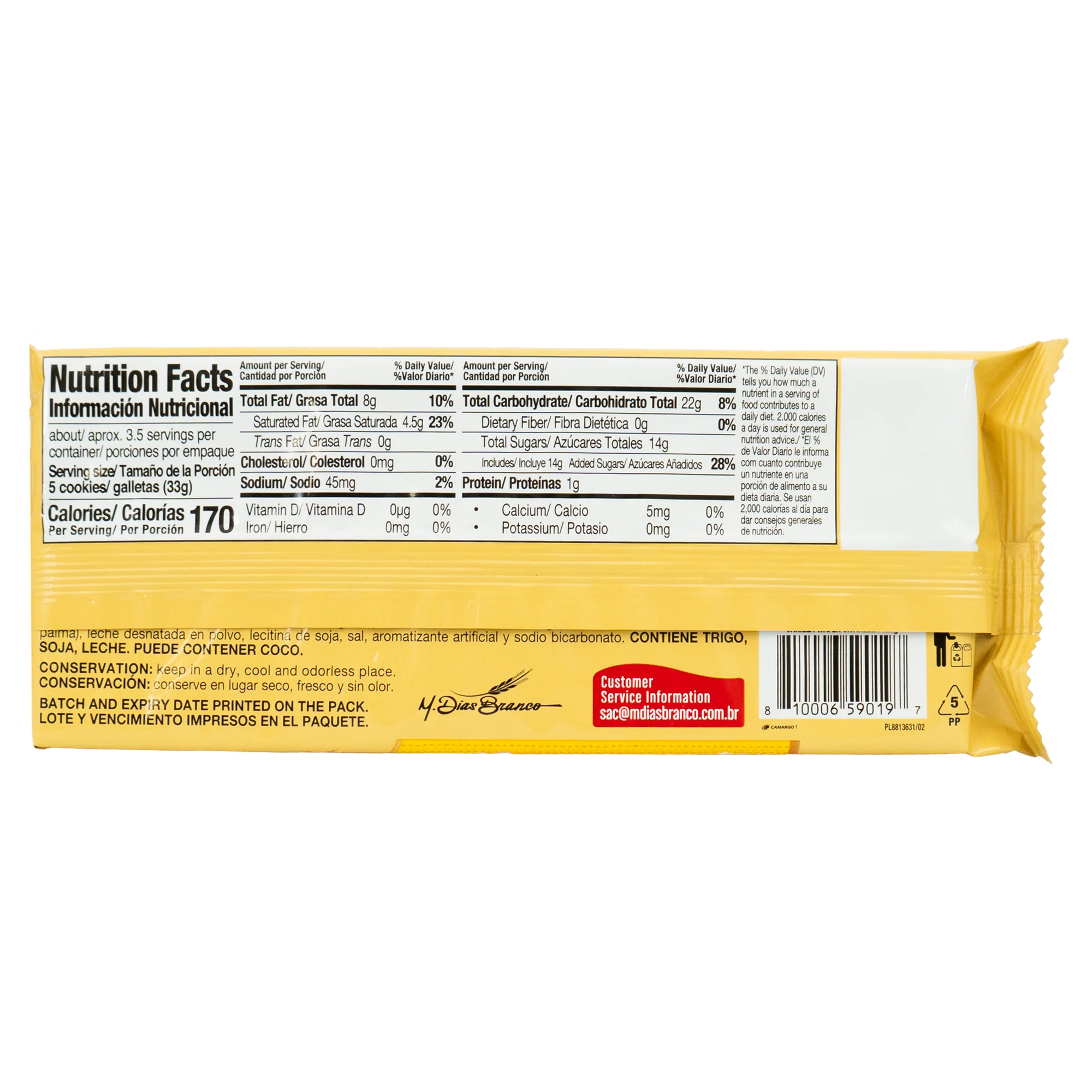 Vitarella Galleta de Oblea de Vainilla Horneada 5 Oz - Imagen 2